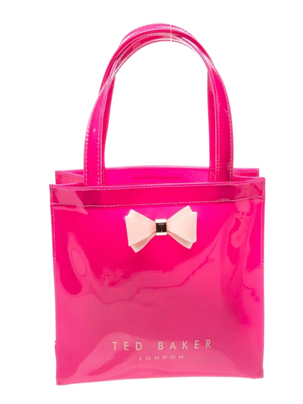 Ted Baker Plain Bow Icon Tote Bag in Fuchsia, One Size, like new without tags.